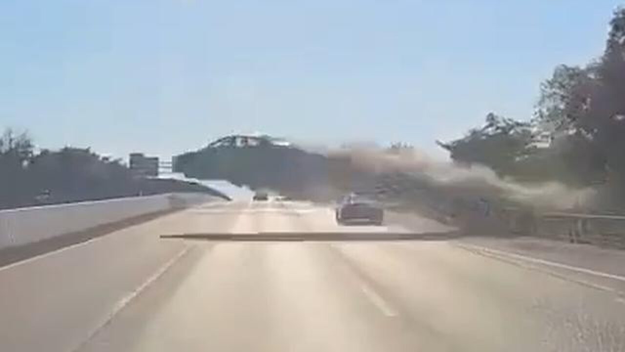 Man suffers seizure while driving, launched above the highway.