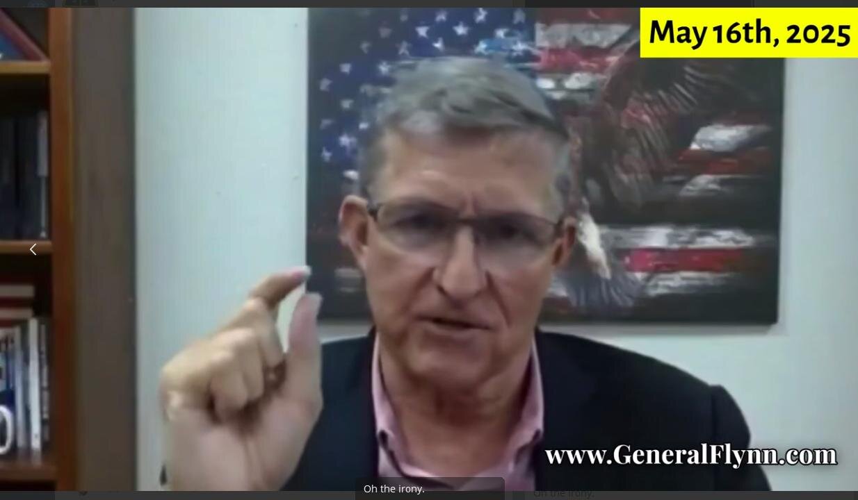 General Flynn says: 'Oh the irony. Paying attention now!? (See date in upper rt corner)'