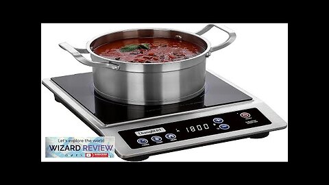 Induction Cooktop Commercial Grade Portable Cooker Large 8” Heating Coil 18/10 Stainless Review