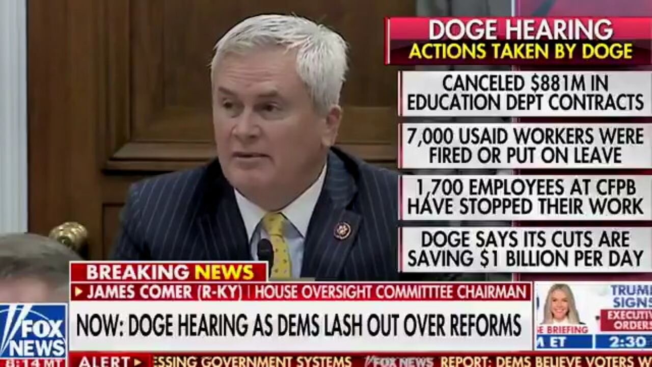 Rep. James Comer: DOGE Subcommittee Is Exposing Government Waste, Identifying Solutions