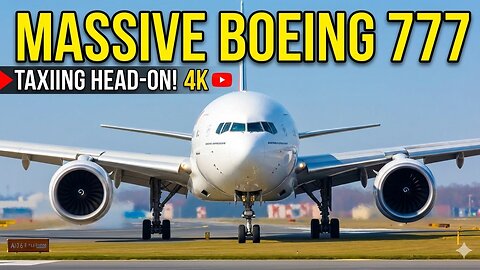 Massive Boeing 777 😱✈️ Head On Taxiing in 4K 🌍🔥 Epic Aviation Footage 🚀✨