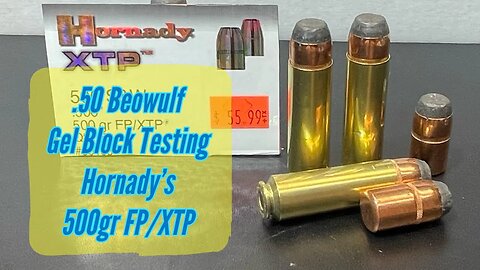 .50 Beowulf 500gr FP-XTP Ballistic Gel Block Testing the Hornady Bullet. 50cal Thumper Round