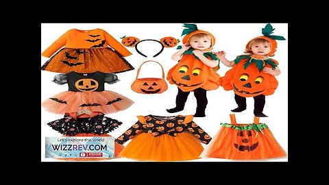 Baby Girl Halloween Pumpkin Children Costume Cosplay Kids Children Dress Clothing Set Review