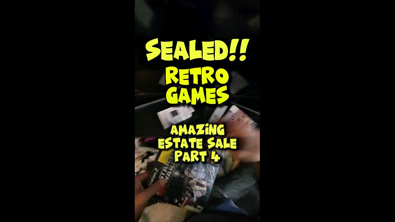 Finding Sealed videoganes at thus estate sale.