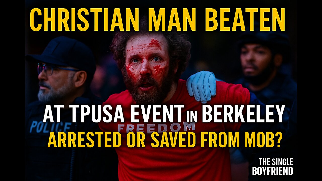 “Christian Man BEATEN at TPUSA Event in Berkeley 😳 | Was He ARRESTED or SAVED From the MOB?”