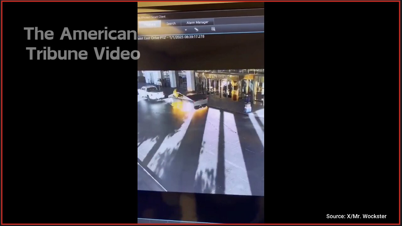 Watch: Surveillance Footage Shows Moment Tesla Explodes In Suspected Terrorist Act