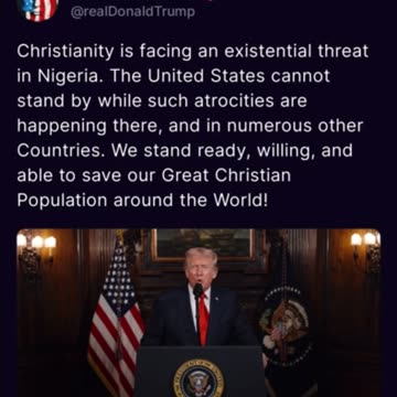 Trump: Nigeria Is Now A Country Of Particular Concern
