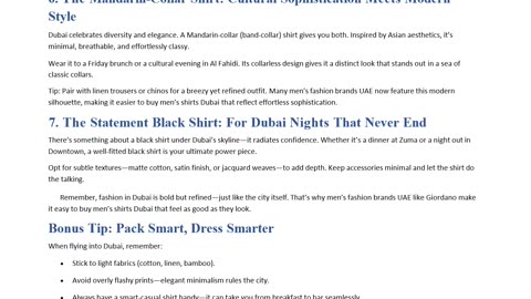 Premium Men’s Fashion Brands UAE – Shirts for Every Occasion