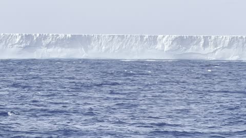 Waves Crashing on Iceberg