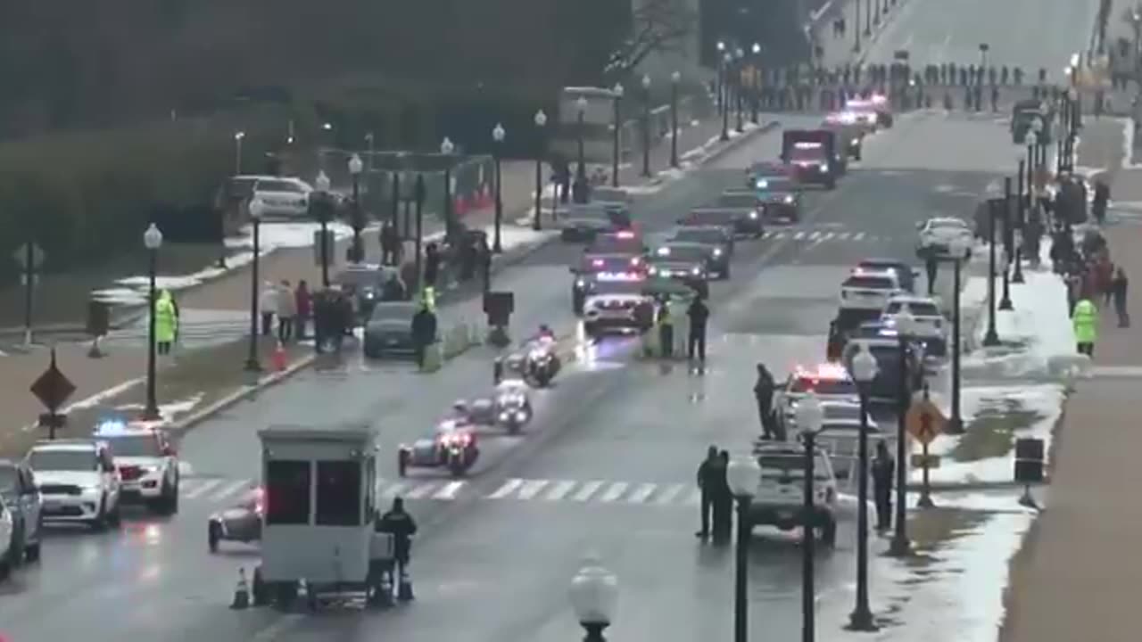 The Boss's Motorcade has arrived at the “Victory Rally” in D.C.