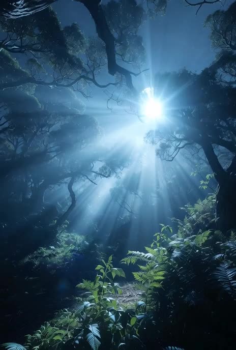 The Moonlit Forest Path, AI Video