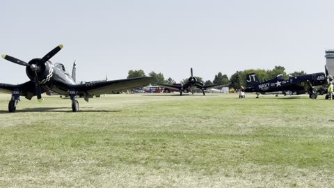 EAA 2024 Corsair taxi to flight line