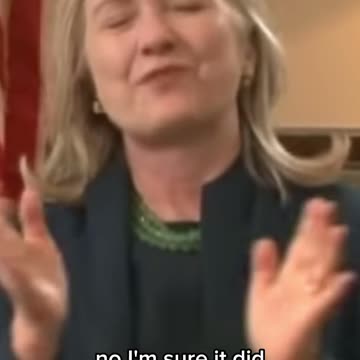 Clinton's reaction to Gaddafi's murder.