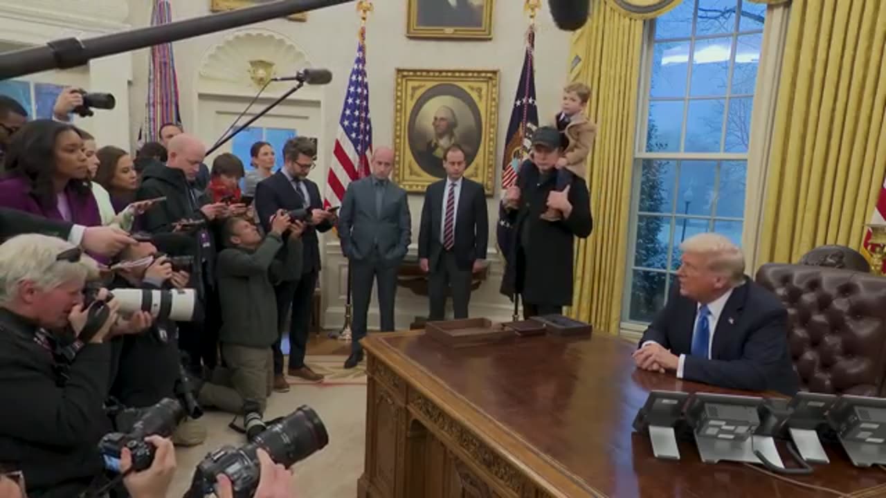 President Trump Signs Executive Orders in the Oval Office, Feb. 11, 2025