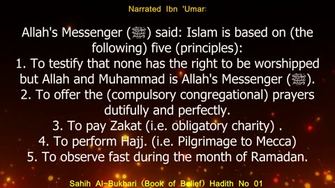 English Translation of Hadith 01 I Sahih Al-Bukhari I Book of Belief I Book # 2