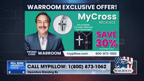 WarRoom Exclusive Offer! MyCross Necklace At mypillow.com/warroom