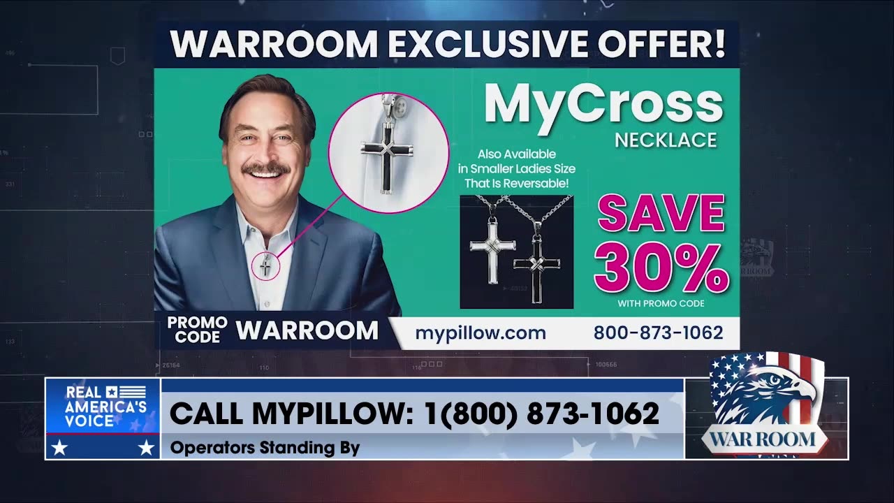 WarRoom Exclusive Offer! MyCross Necklace At mypillow.com/warroom