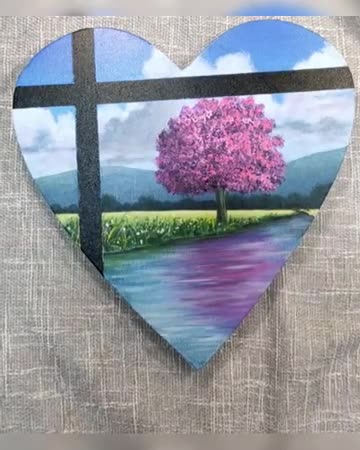 easy nature drawing painting | acrylic painting | nature drawing