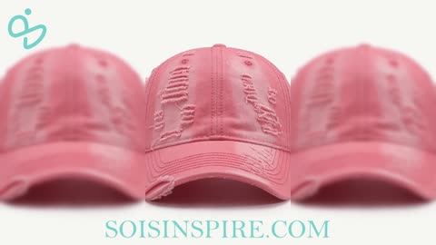 Distressed Adjustable Cotton Baseball Cap