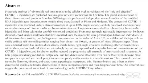 Recent Study Shows Self-Assembly Nanobots in the COVID-19 Injectables