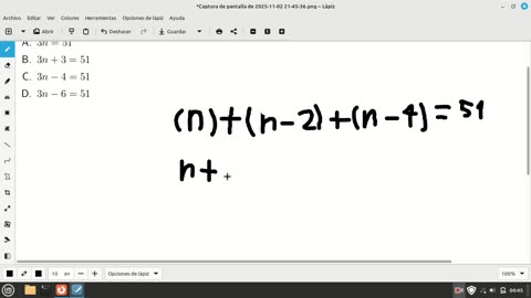 pregunta de matemáticas examen de admisión