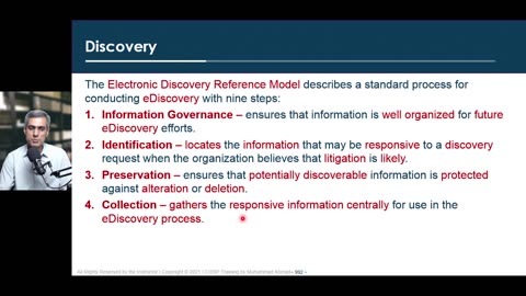 190 - Domain 7 -71 Understand and Comply with Investigations - eDiscovery