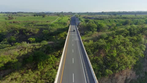 Highway Bridge in a Stunning Landscape