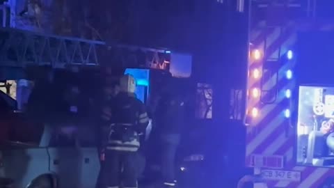 Video: UAV hit the ninth floor of a multi-storey building in Chernihiv.