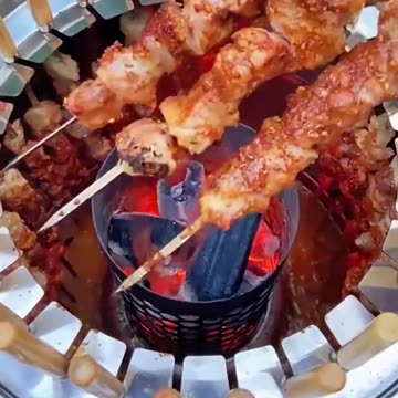 BBQ Smokeless Barbecue Home Outdoor Hanging Stove Charcoal Grill Indoor Stainless Steel Oven