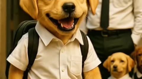 The poor dog didn't have new school dress so, his ruch friends making fun of him