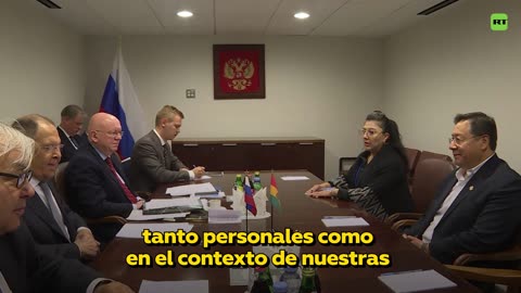 Lavrov se reúne con Luis Arce al margen de la Asamblea General de la ONU