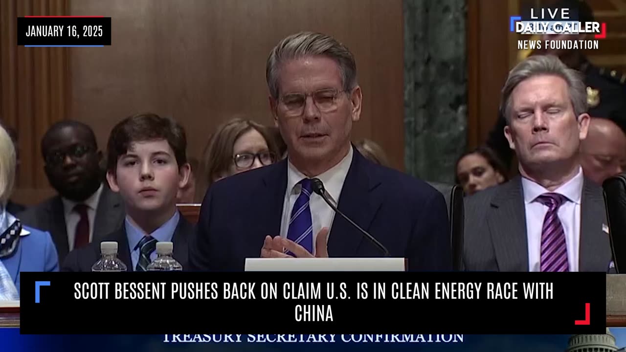 Scott Bessent PUSHES BACK On Claim U.S. Is In Clean Energy Race With China