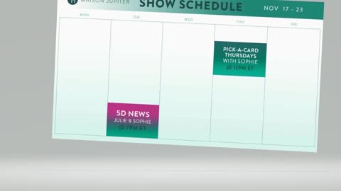 Maison Jupiter Schedule YouTube & Rumble