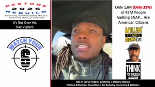 Only 31% of SNAP Recipients (12M) Are American Citizens; 30M Are Not Citizens