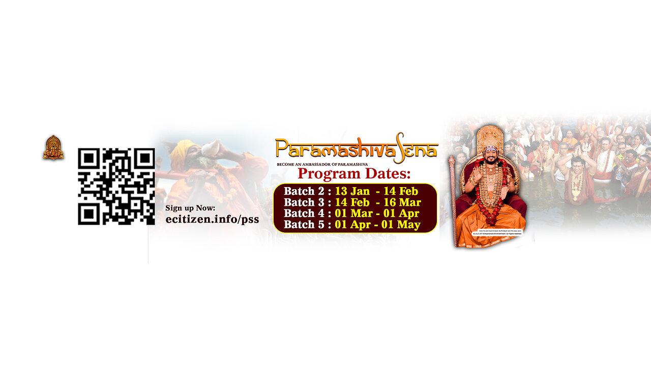 Tune in for LIVE Darshan of SPH Bhagavan Sri Nithyananda Paramashivam