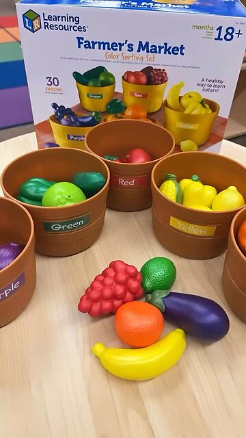 🍒🍊🍋🍌COLOR SORTING and COUNTING 🍒🍊🍋🍌 PRESCHOOL EDUCATION