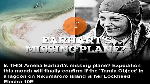 Is THIS Amelia Earhart's missing plane... in a lagoon on Nikumaroro Island ~ by DAILY MAIL