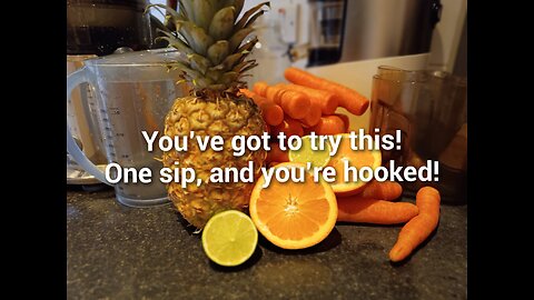 Sunshine Blitz Juice You’ve got to try this! One sip, and you’re hooked!