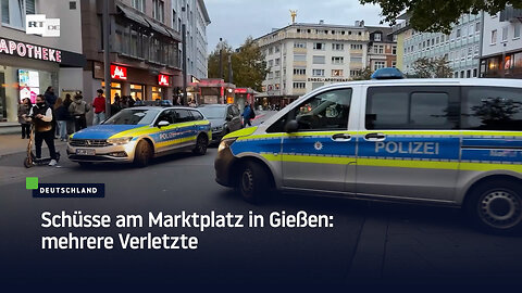 Schüsse am Marktplatz in Gießen: mehrere Verletzte