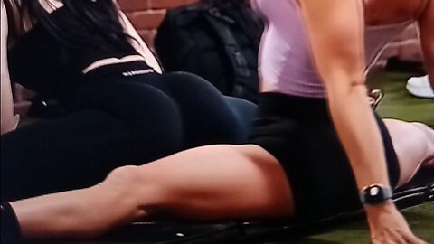 Friends stretching
