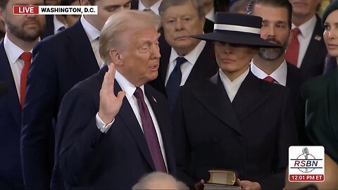 TRUMP❤️🇺🇸🥇🪽🎺SWORN IN AS 47TH PRESIDENT🤍🇺🇸🏅🪽🏛️🎺AT INAUGURATION CEREMONY💙🇺🇸🏅🪽🏛️⭐️