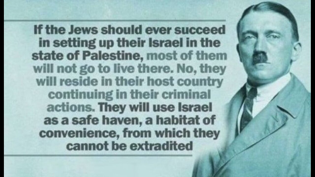 WW2 Historian David Irving explains exactly how Adolf Hitler prophesized the criminal Jewish state of Israel, in 1924.