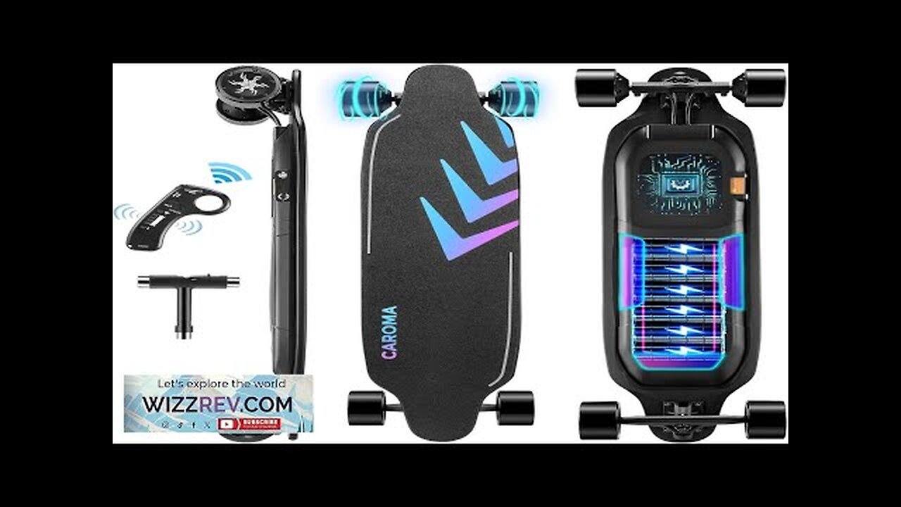 Caroma Electric Skateboards Glow in The Dark 1200W Powerful Motor 28MPH Top Review