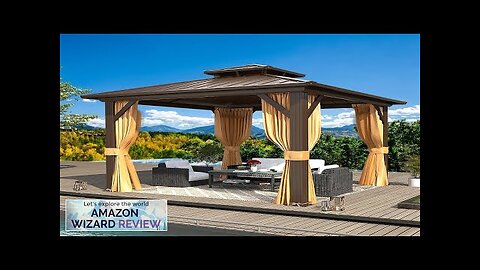 MELLCOM 10'x10' Hardtop Gazebo Galvanized Steel Metal Double Roof Aluminum Gazebo Review