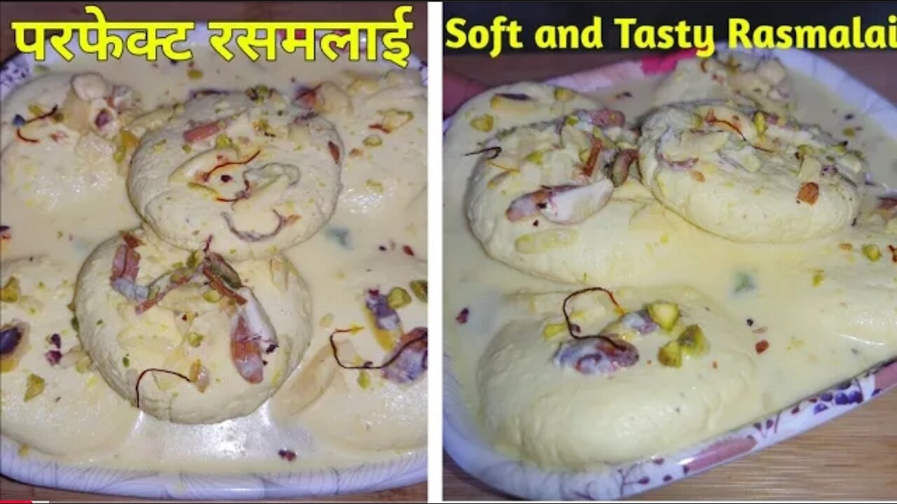 Tasty Indian rasmalai dessert recipe