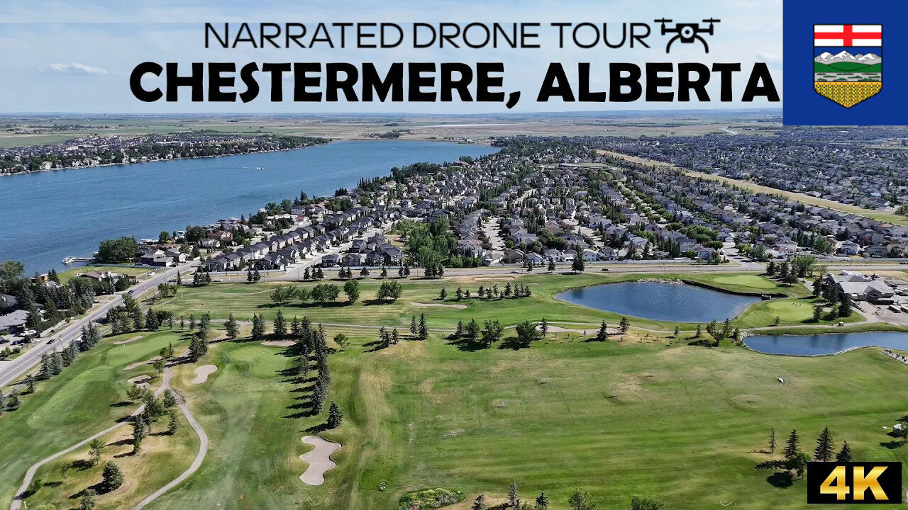 🛩️ Chestermere, Alberta 🏘️ 4K Drone