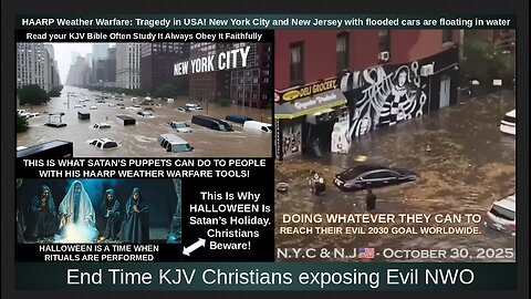 HAARP Weather Warfare: Tragedy in New York City & New Jersey with flooded cars are floating in water