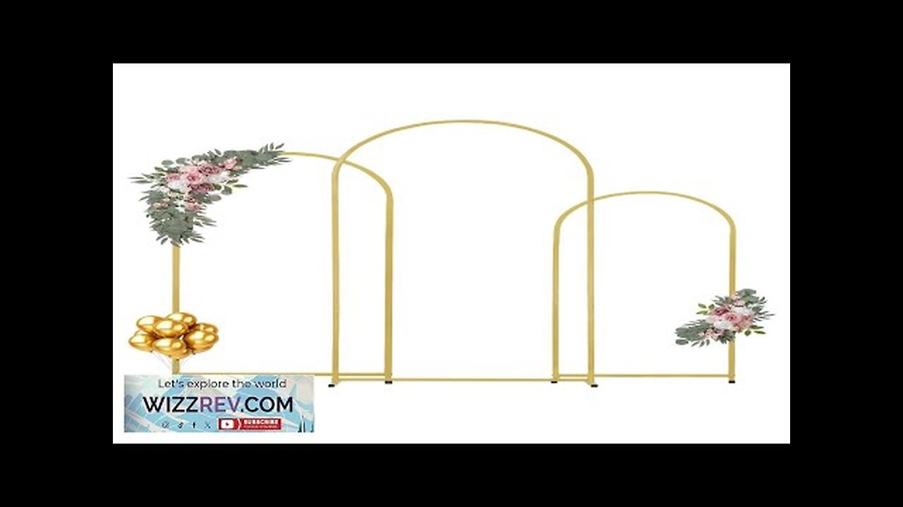 VEVOR Metal Arch Backdrop Stand Set of 3 Stand with Case Connection Review