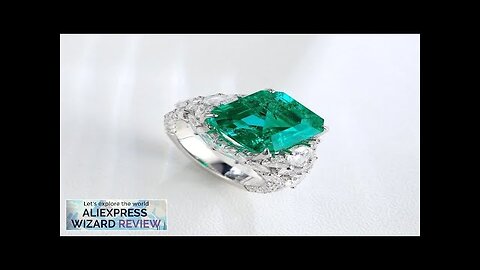 Ruihe Luxury Design 18k White Gold Ring 9.4ct Lab Grown Emerald Review