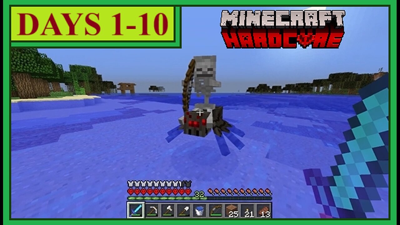 100 Days in Minecraft 1.8! [days 1-10] Hardcore Survival!